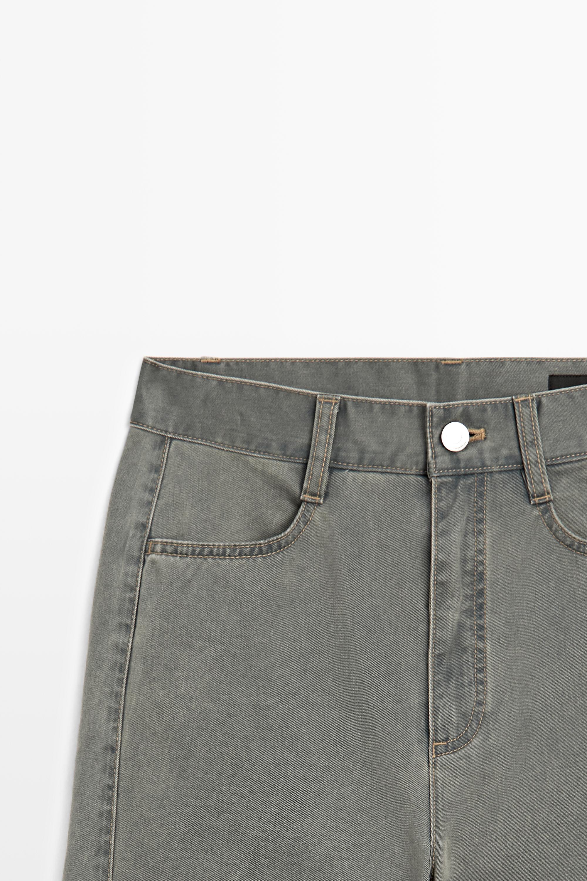 Pantalon large en jean coton
